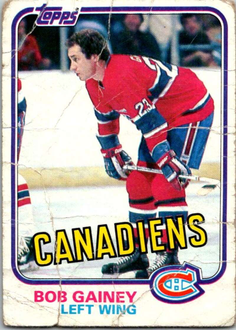 1981-82 Topps #13 Bob Gainey  Montreal Canadiens  V52220 Image 1