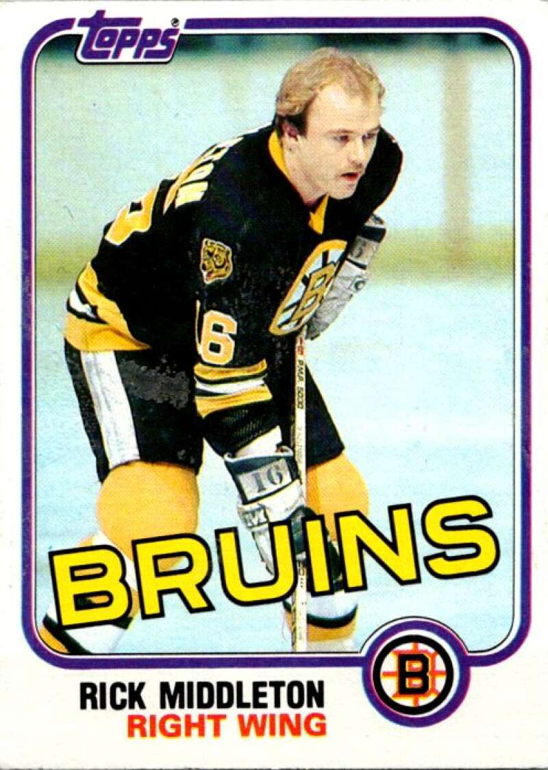 1981-82 Topps #22 Rick Middleton  Boston Bruins  V52236 Image 1
