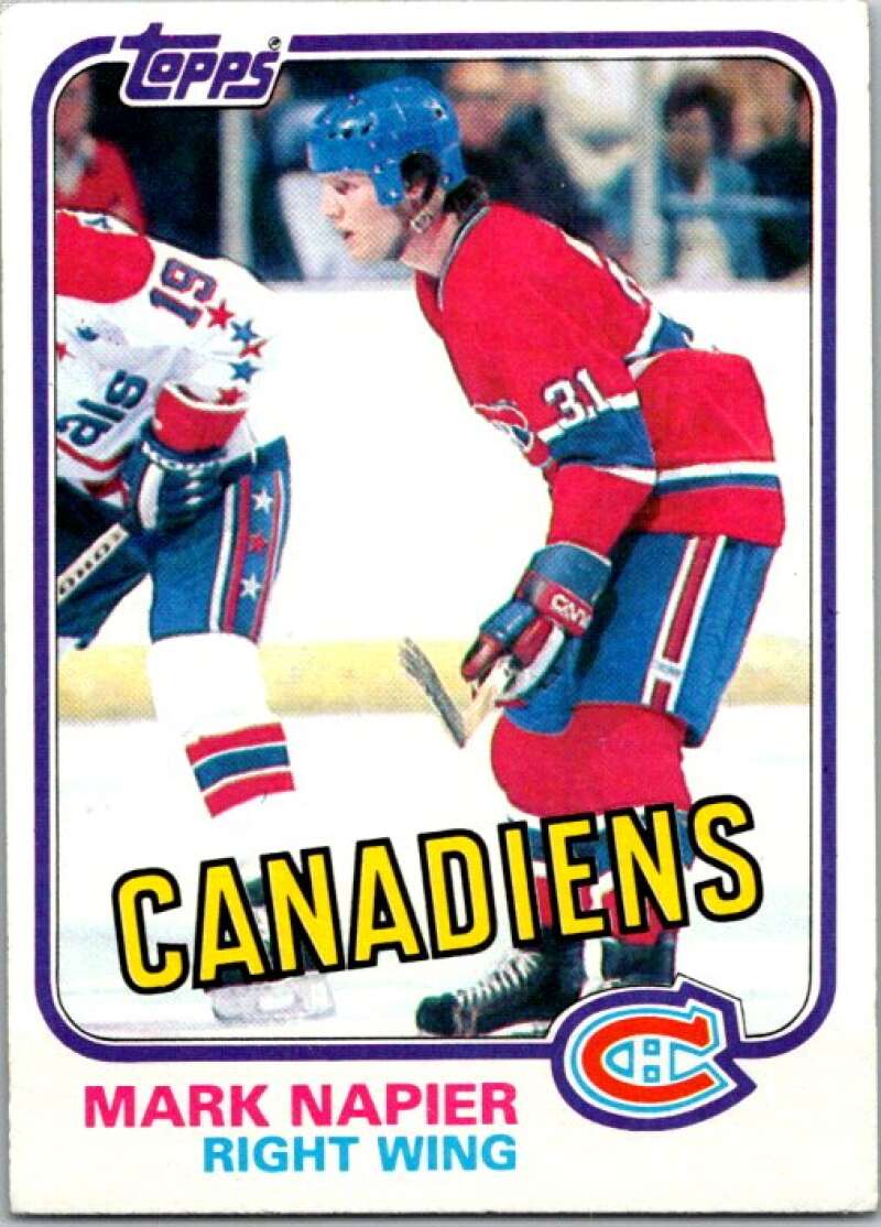1981-82 Topps #23 Mark Napier  Montreal Canadiens  V52238 Image 1
