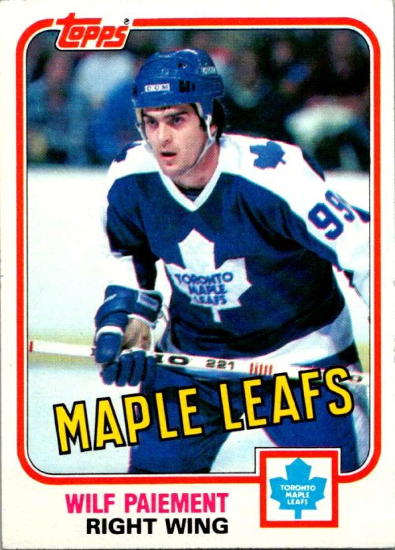 1981-82 Topps #25 Wilf Paiement  Toronto Maple Leafs  V52243 Image 1