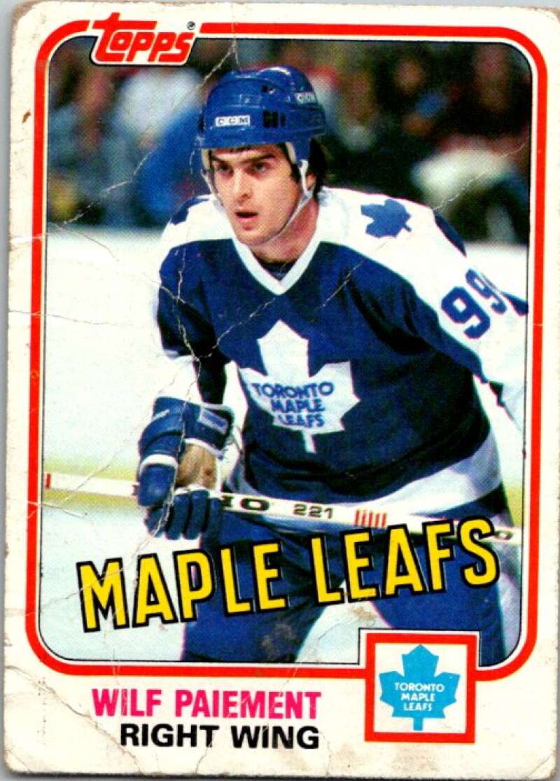 1981-82 Topps #25 Wilf Paiement  Toronto Maple Leafs  V52245 Image 1