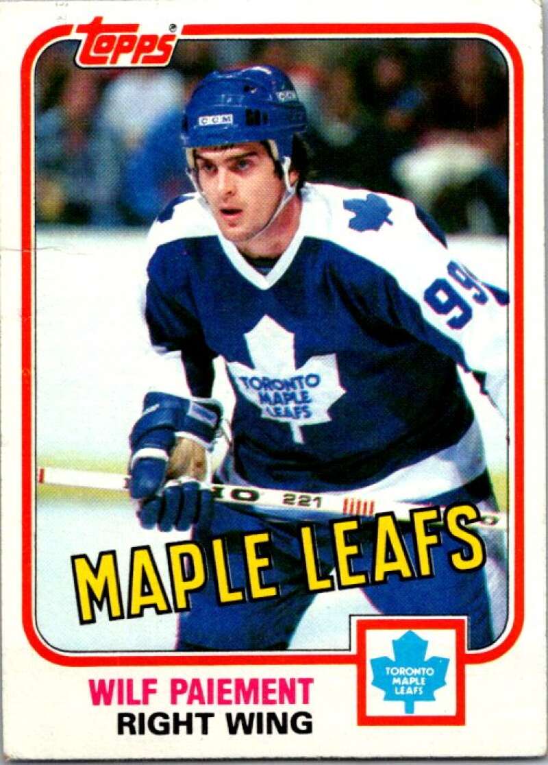 1981-82 Topps #25 Wilf Paiement  Toronto Maple Leafs  V52246 Image 1