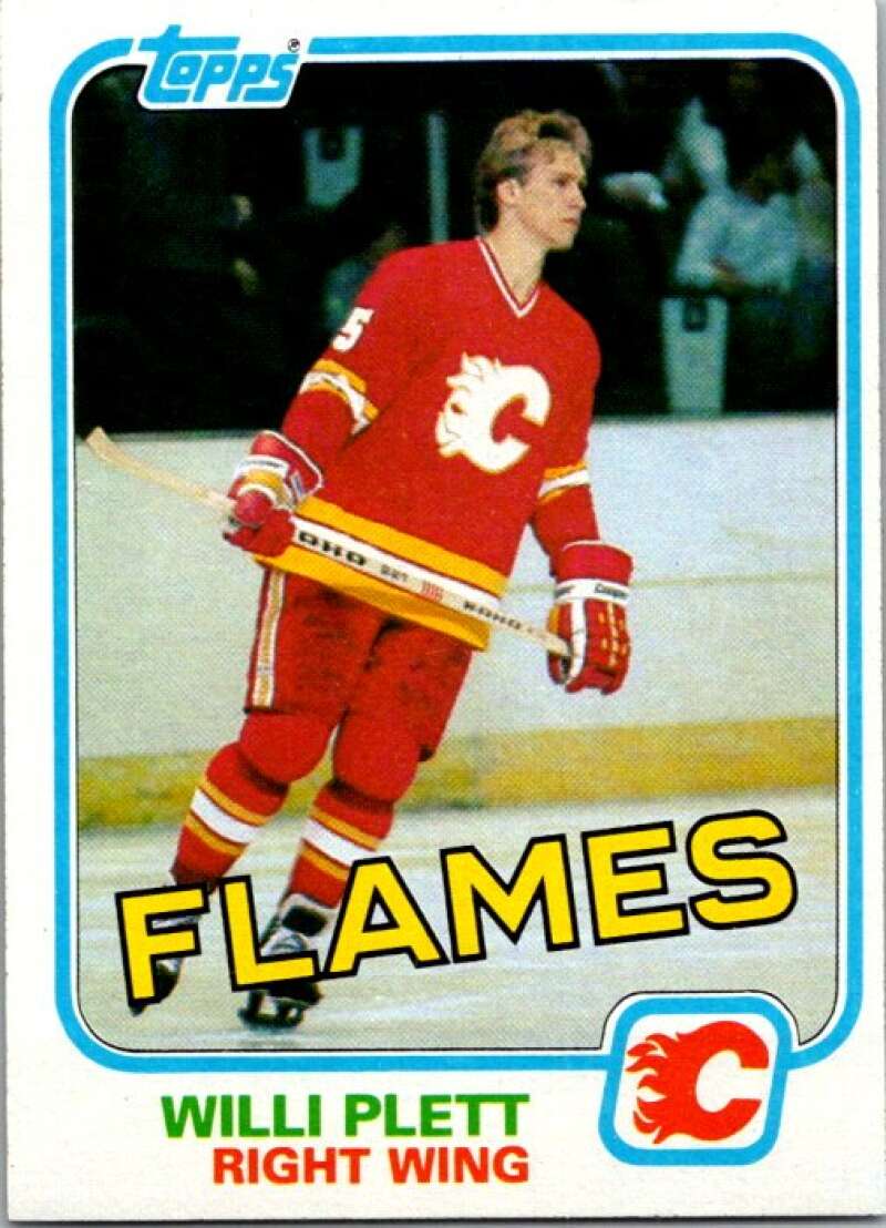 1981-82 Topps #26 Willi Plett  Calgary Flames  V52249 Image 1