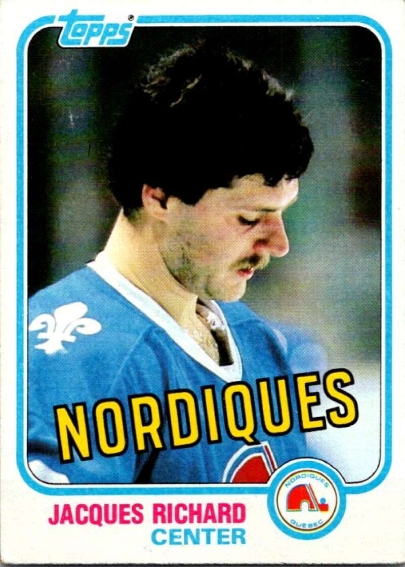1981-82 Topps #29 Jacques Richard  Quebec Nordiques  V52259 Image 1