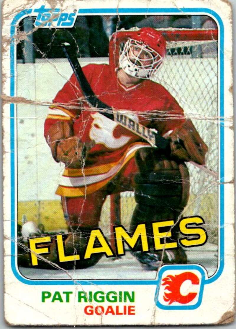 1981-82 Topps #30 Pat Riggin  RC Rookie Calgary Flames  V52267 Image 1