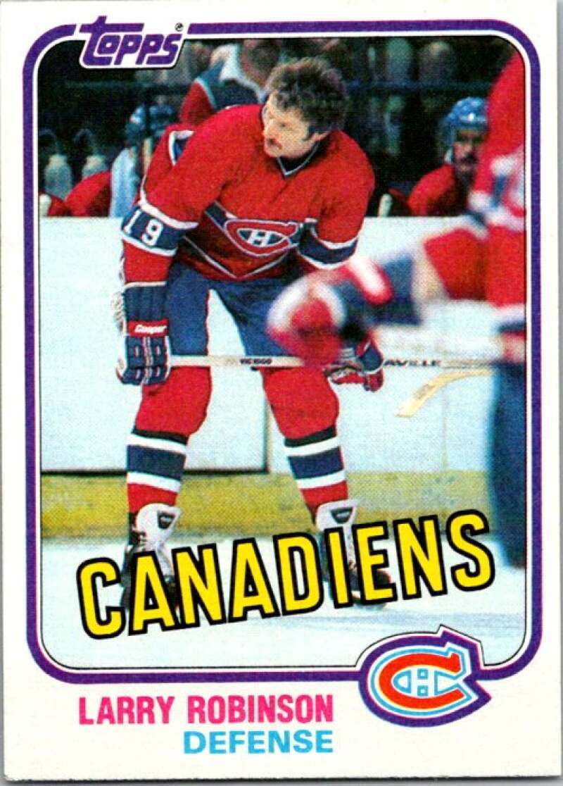 1981-82 Topps #31 Larry Robinson  Montreal Canadiens  V52270 Image 1