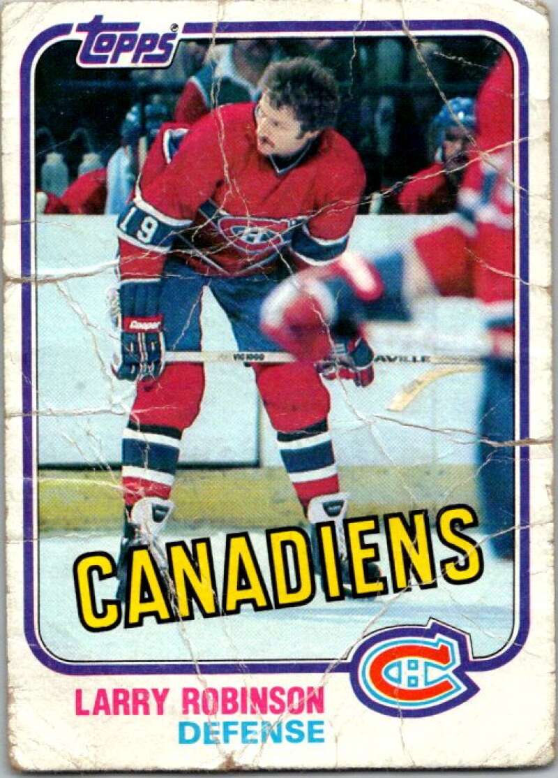 1981-82 Topps #31 Larry Robinson  Montreal Canadiens  V52272 Image 1