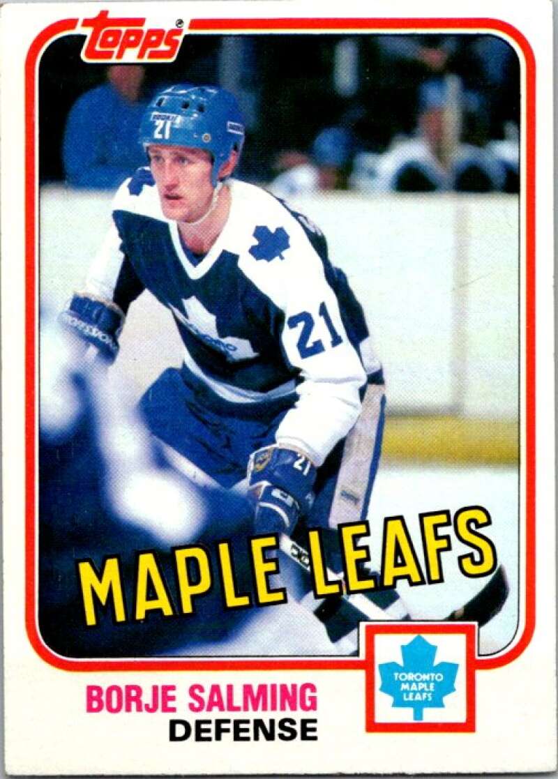 1981-82 Topps #33 Borje Salming  Toronto Maple Leafs  V52280 Image 1