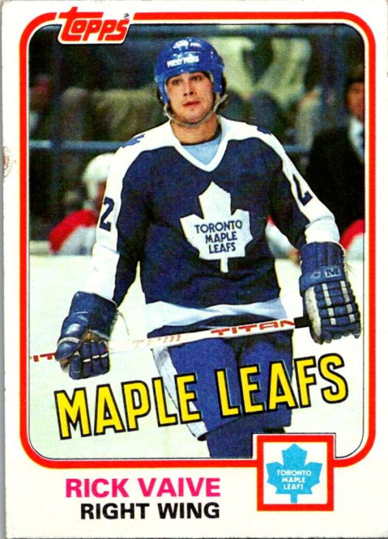 1981-82 Topps #44 Rick Vaive  Toronto Maple Leafs  V52320 Image 1