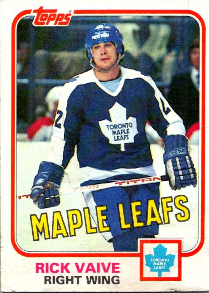 1981-82 Topps #44 Rick Vaive  Toronto Maple Leafs  V52321 Image 1