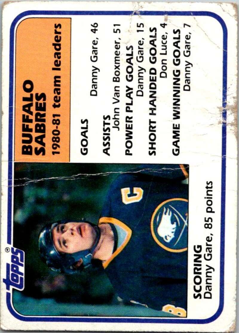 1981-82 Topps #47 Danny Gare TL  Buffalo Sabres  V52328 Image 1