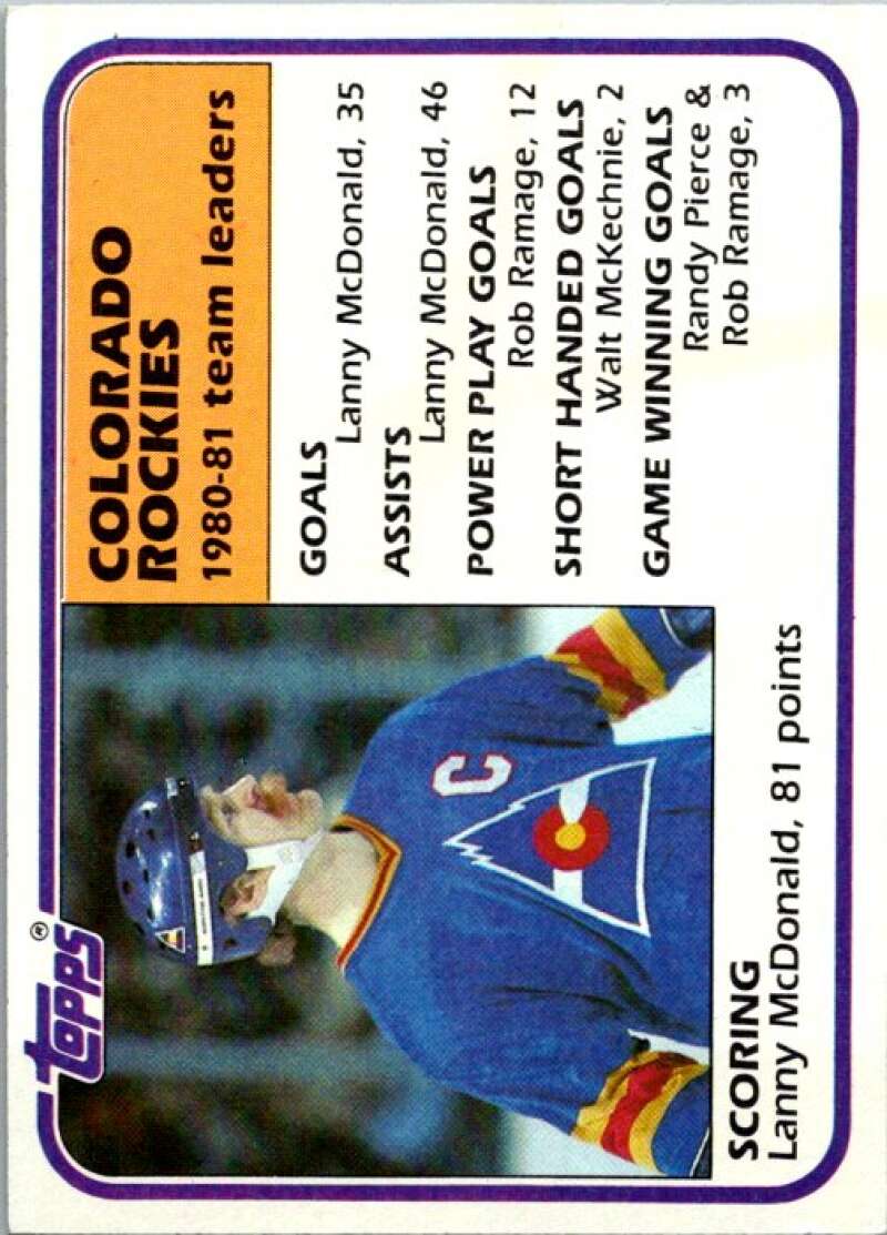 1981-82 Topps #51 Dale McCourt TL  Detroit Red Wings  V52345 Image 1