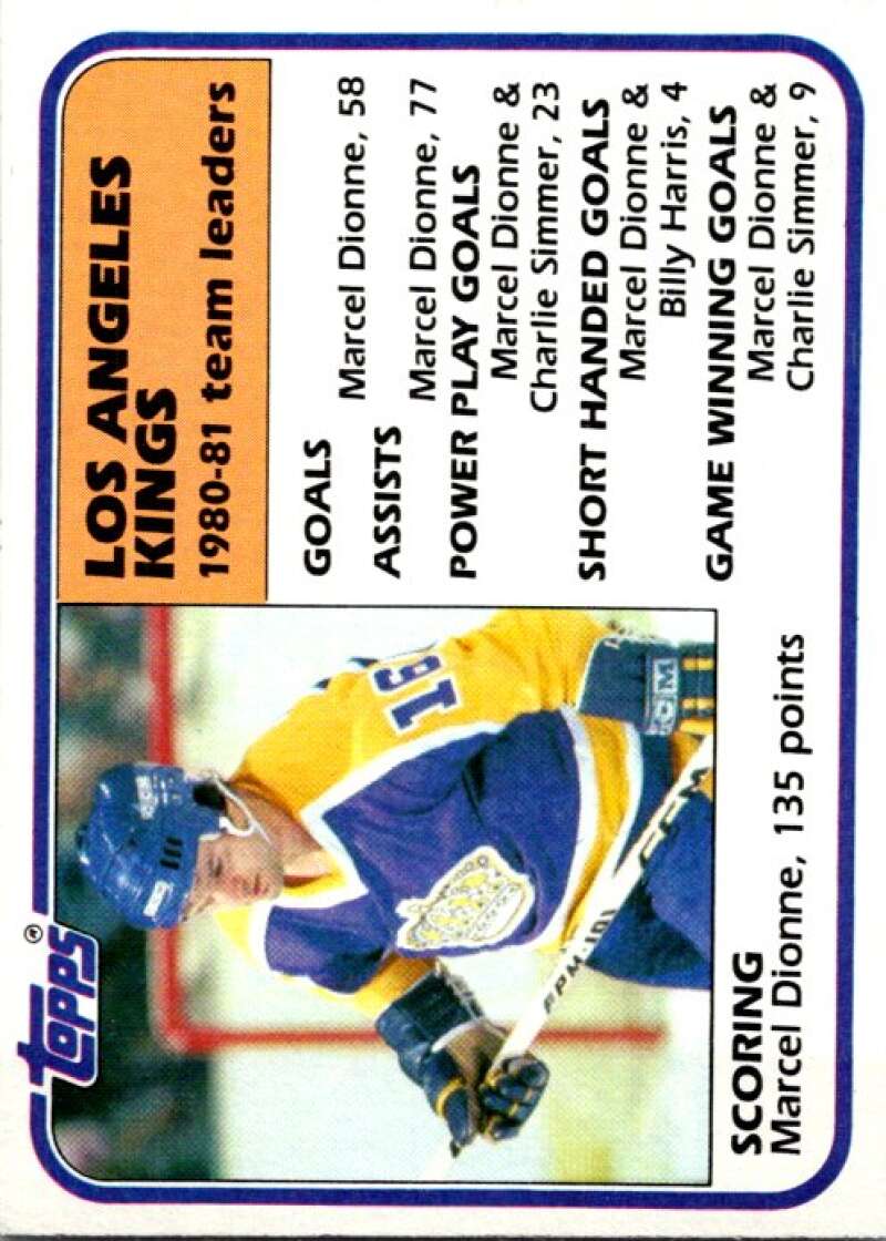 1981-82 Topps #54 Marcel Dionne TL  Los Angeles Kings  V52353 Image 1