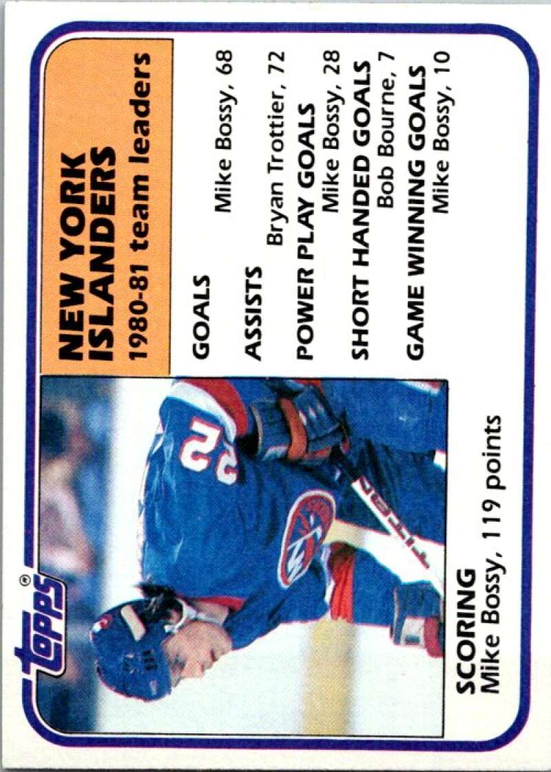 1981-82 Topps #57 Mike Bossy TL  New York Islanders  V52365 Image 1