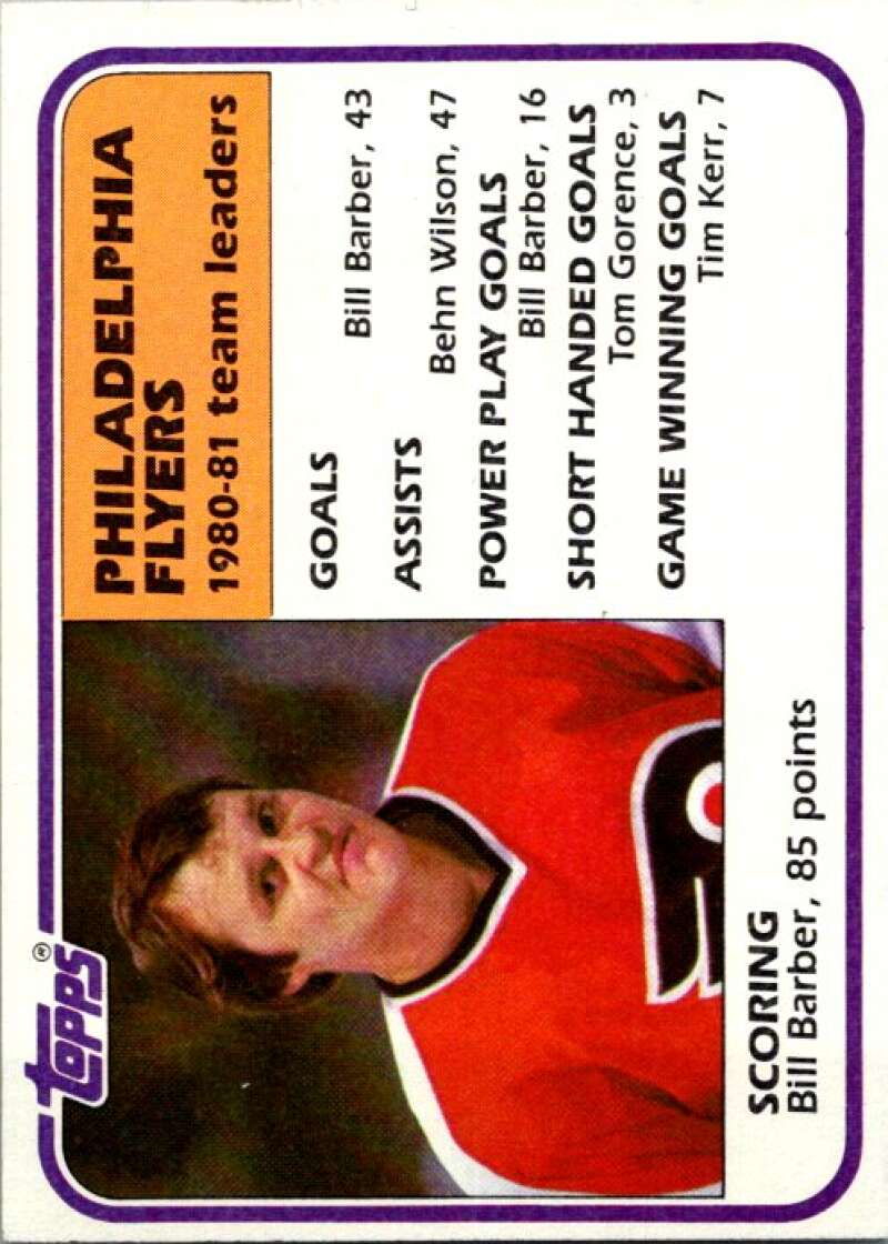 1981-82 Topps #59 Bill Barber TL  Philadelphia Flyers  V52367 Image 1