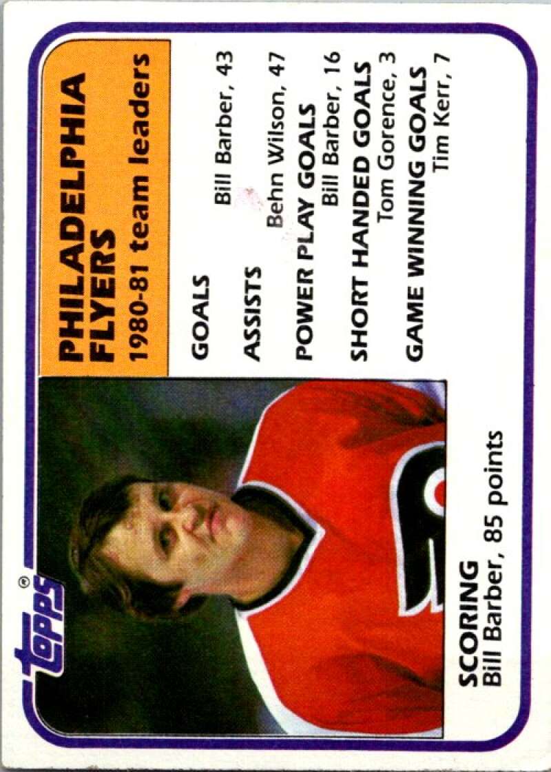 1981-82 Topps #59 Bill Barber TL  Philadelphia Flyers  V52368 Image 1