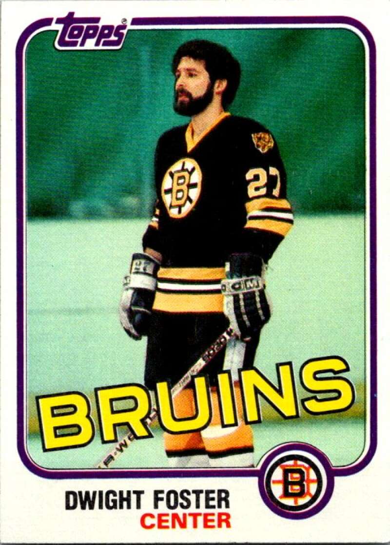 1981-82 Topps #E67 Dwight Foster  Boston Bruins  V52386 Image 1