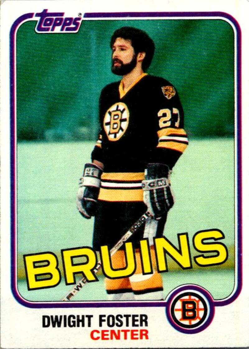 1981-82 Topps #E67 Dwight Foster  Boston Bruins  V52387 Image 1