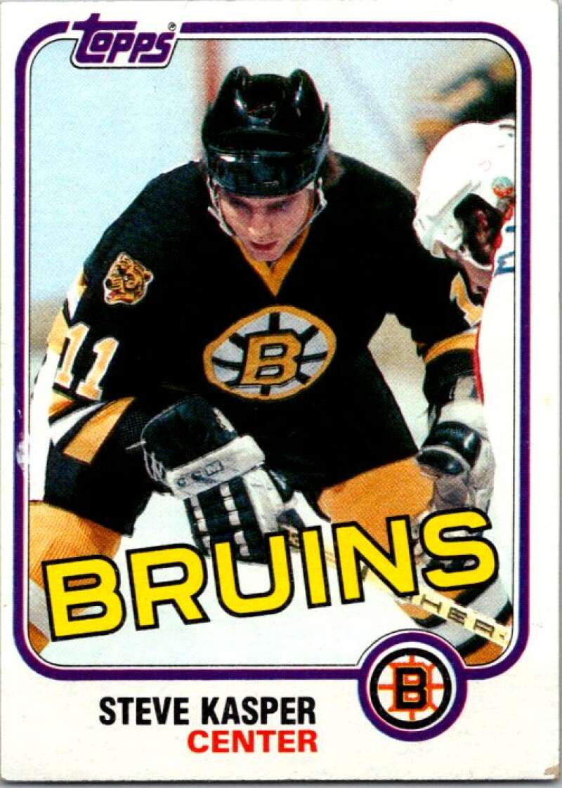 1981-82 Topps #E68 Steve Kasper  RC Rookie Boston Bruins  V52389 Image 1