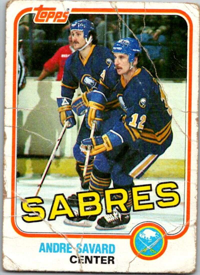 1981-82 Topps #E78 Andre Savard  Buffalo Sabres  V52408 Image 1