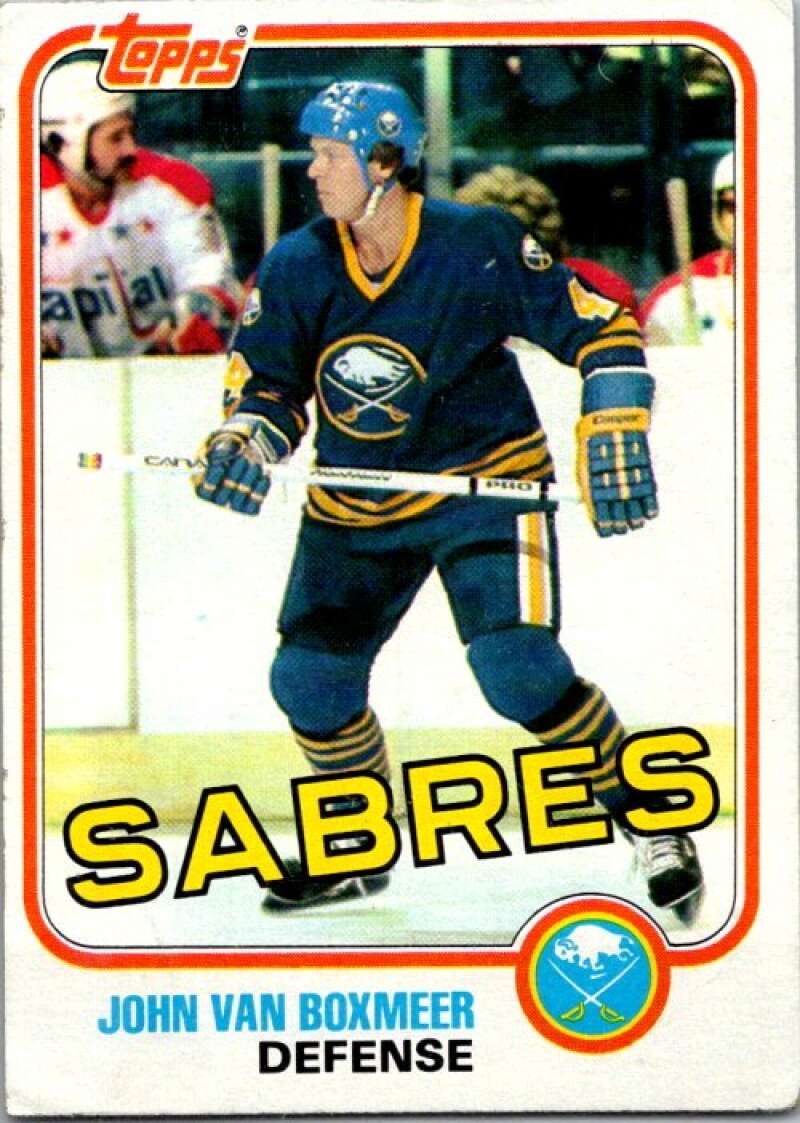 1981-82 Topps #E80 John Van Boxmeer  Buffalo Sabres  V52413 Image 1