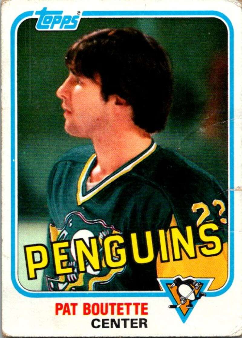 1981-82 Topps #E81 Pat Boutette  Pittsburgh Penguins  V52414 Image 1