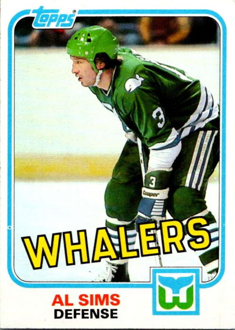 1981-82 Topps #E85 Al Sims  Hartford Whalers  V52419 Image 1