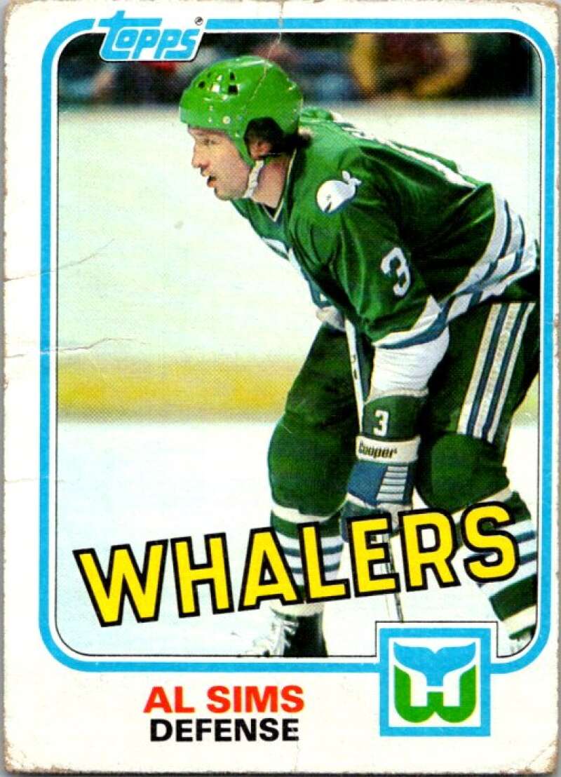 1981-82 Topps #E85 Al Sims  Hartford Whalers  V52420 Image 1