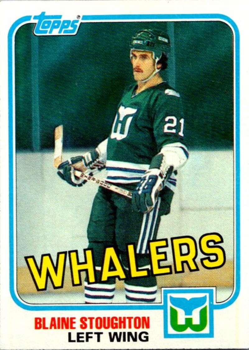1981-82 Topps #E86 Blaine Stoughton  Hartford Whalers  V52423 Image 1