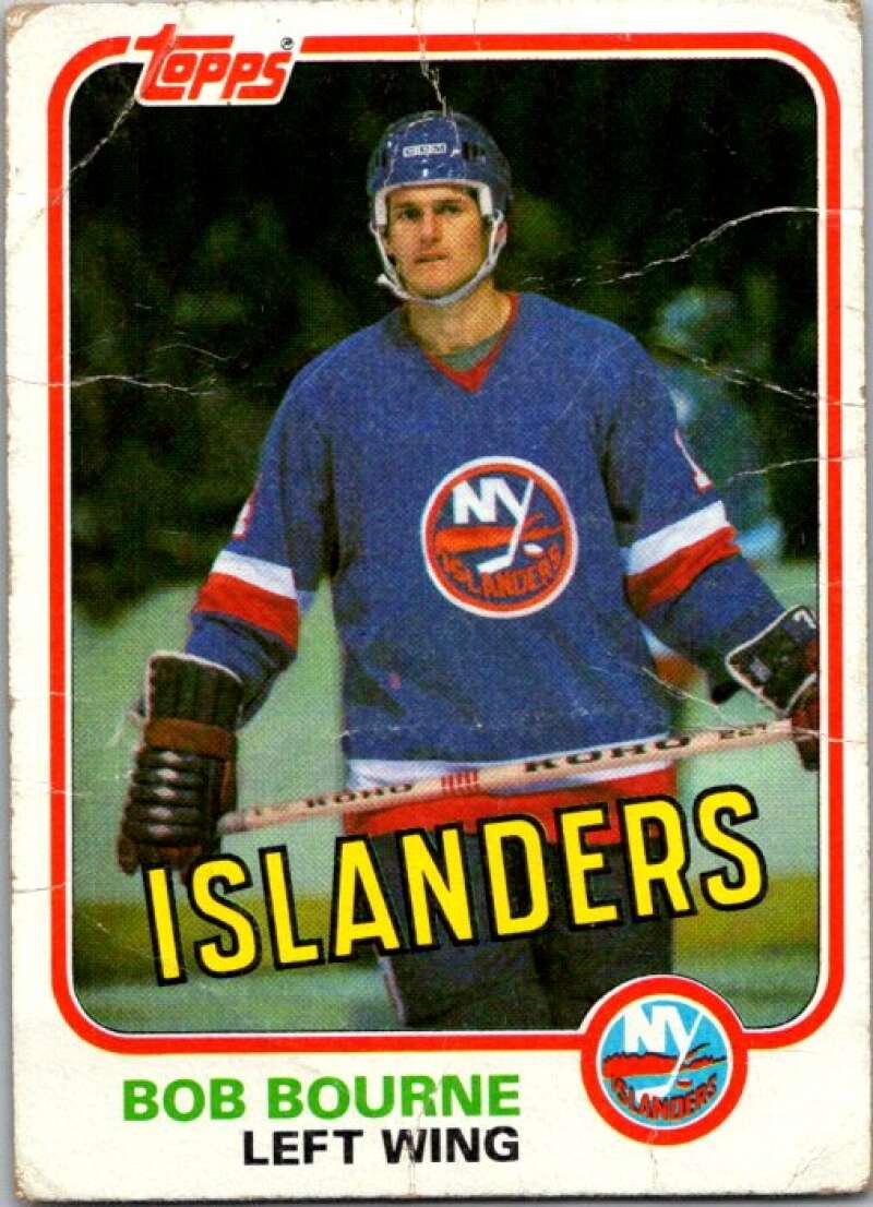 1981-82 Topps #E87 Bob Bourne  New York Islanders  V52424 Image 1