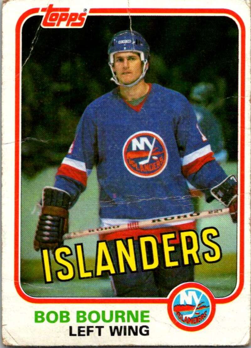 1981-82 Topps #E87 Bob Bourne  New York Islanders  V52425 Image 1
