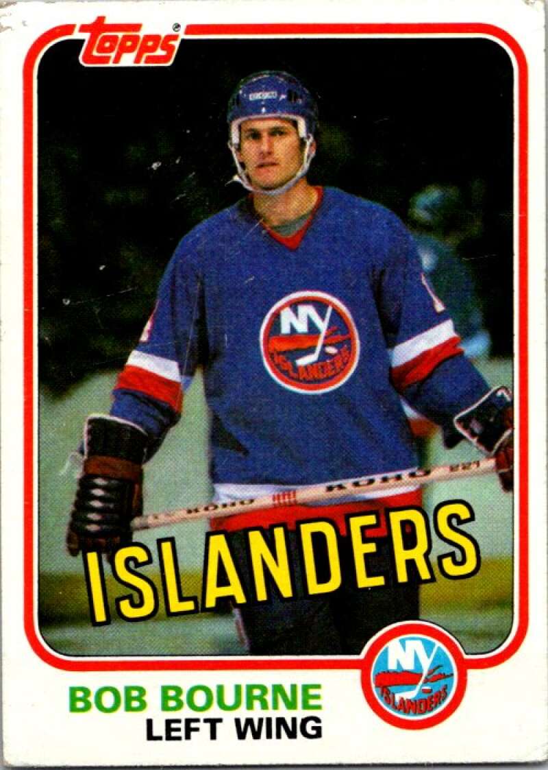 1981-82 Topps #E87 Bob Bourne  New York Islanders  V52426 Image 1