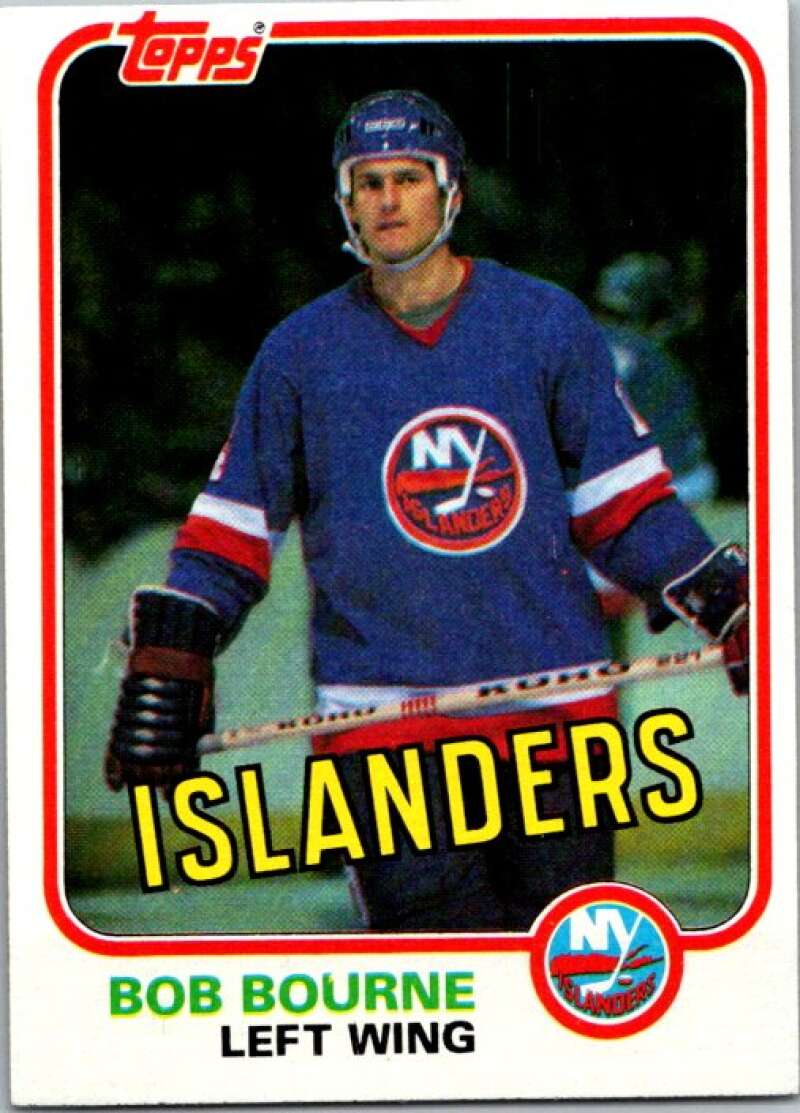 1981-82 Topps #E87 Bob Bourne  New York Islanders  V52427 Image 1