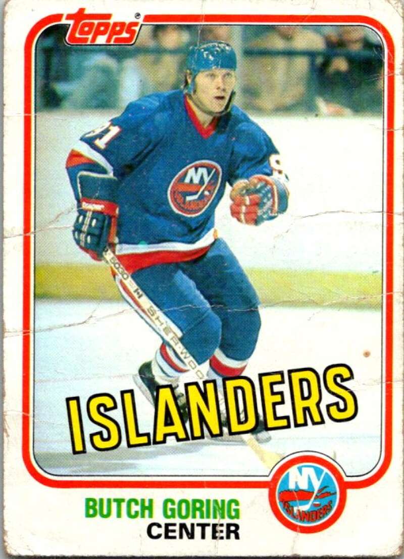 1981-82 Topps #E89 Butch Goring  New York Islanders  V52432 Image 1