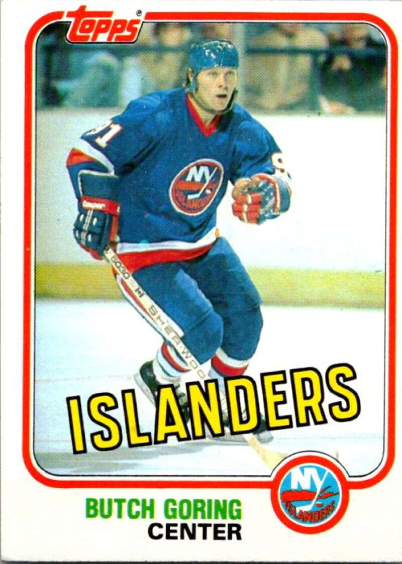 1981-82 Topps #E89 Butch Goring  New York Islanders  V52434 Image 1