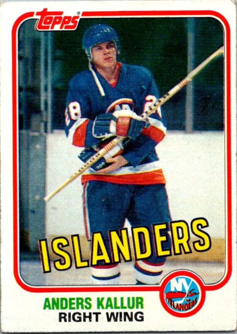 1981-82 Topps #E90 Anders Kallur  New York Islanders  V52435 Image 1