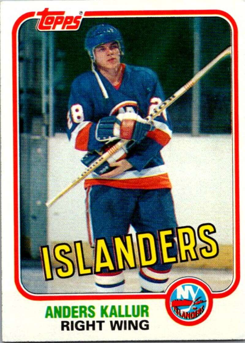 1981-82 Topps #E90 Anders Kallur  New York Islanders  V52437 Image 1