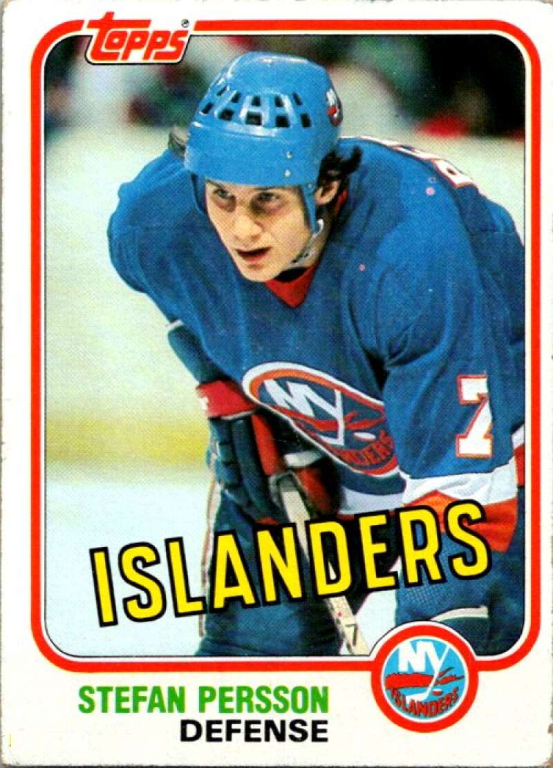 1981-82 Topps #E92 Stefan Persson  New York Islanders  V52443 Image 1