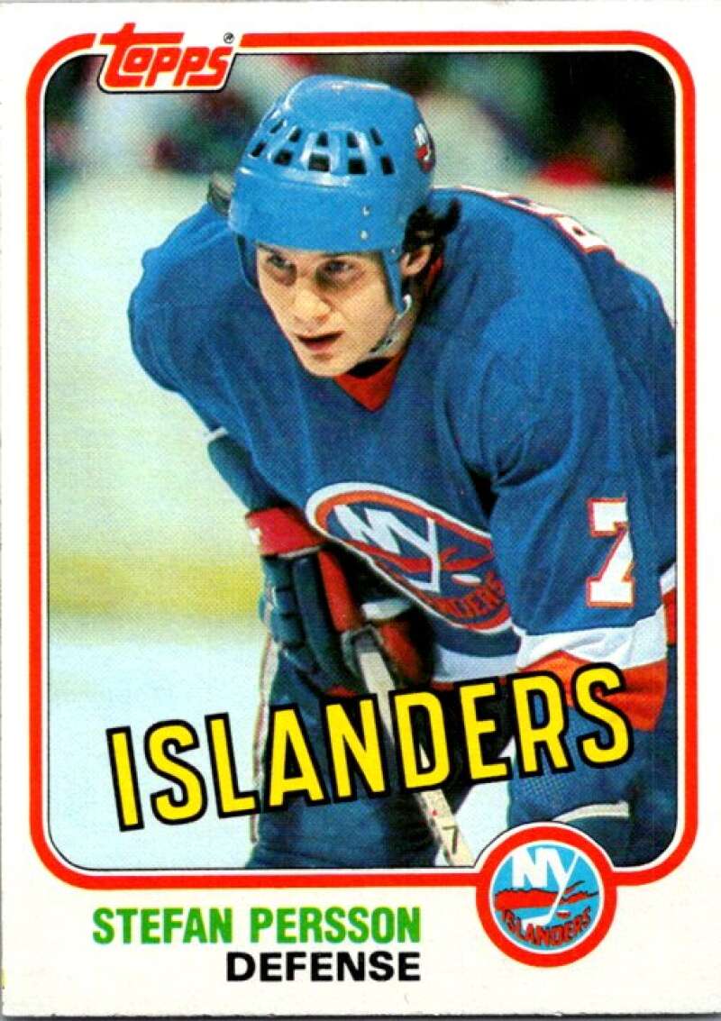 1981-82 Topps #E92 Stefan Persson  New York Islanders  V52444 Image 1