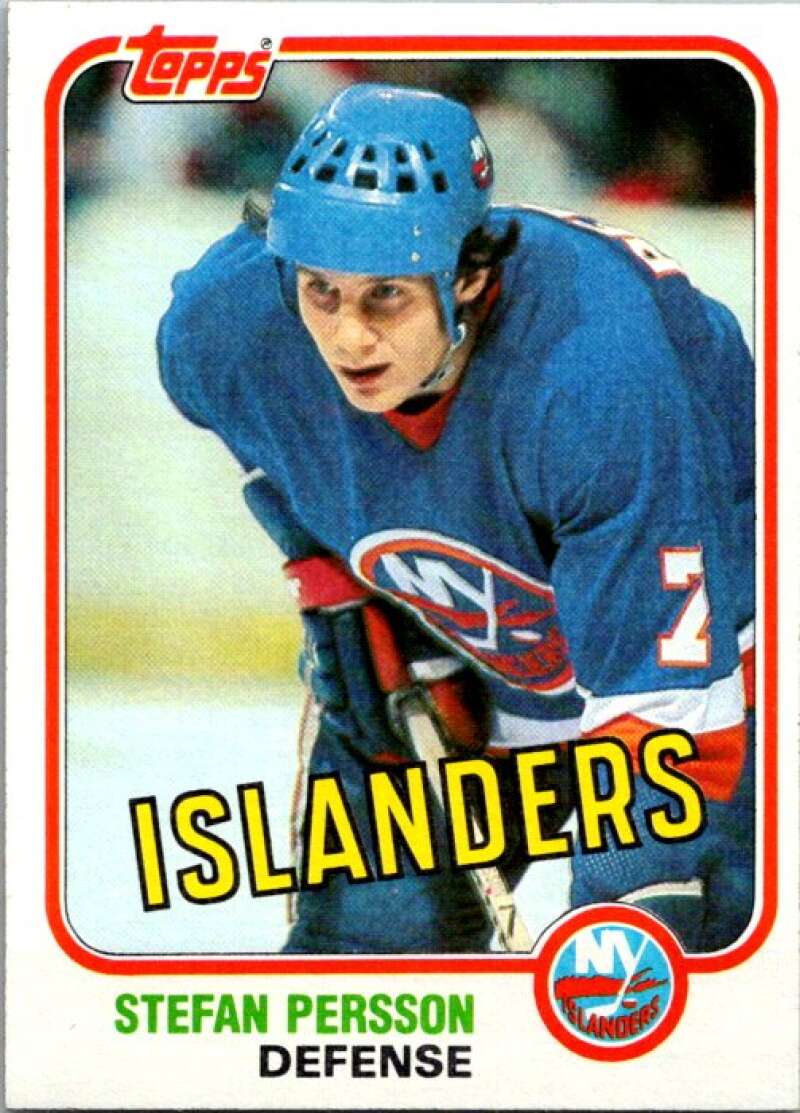 1981-82 Topps #E92 Stefan Persson  New York Islanders  V52446 Image 1
