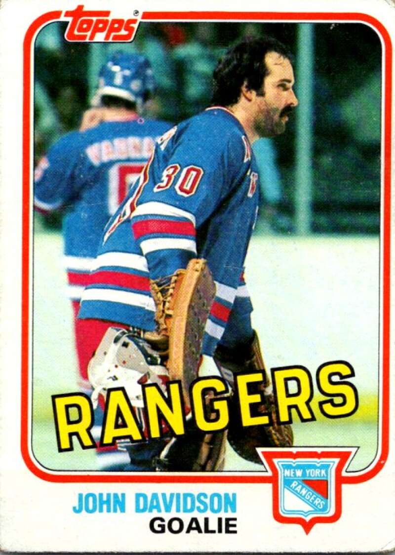 1981-82 Topps #E95 John Davidson  New York Rangers  V52449 Image 1