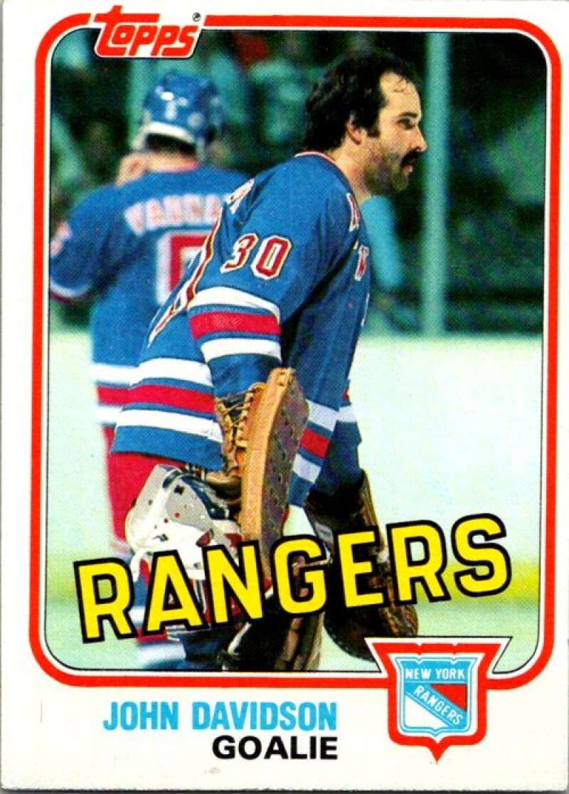 1981-82 Topps #E95 John Davidson  New York Rangers  V52450 Image 1