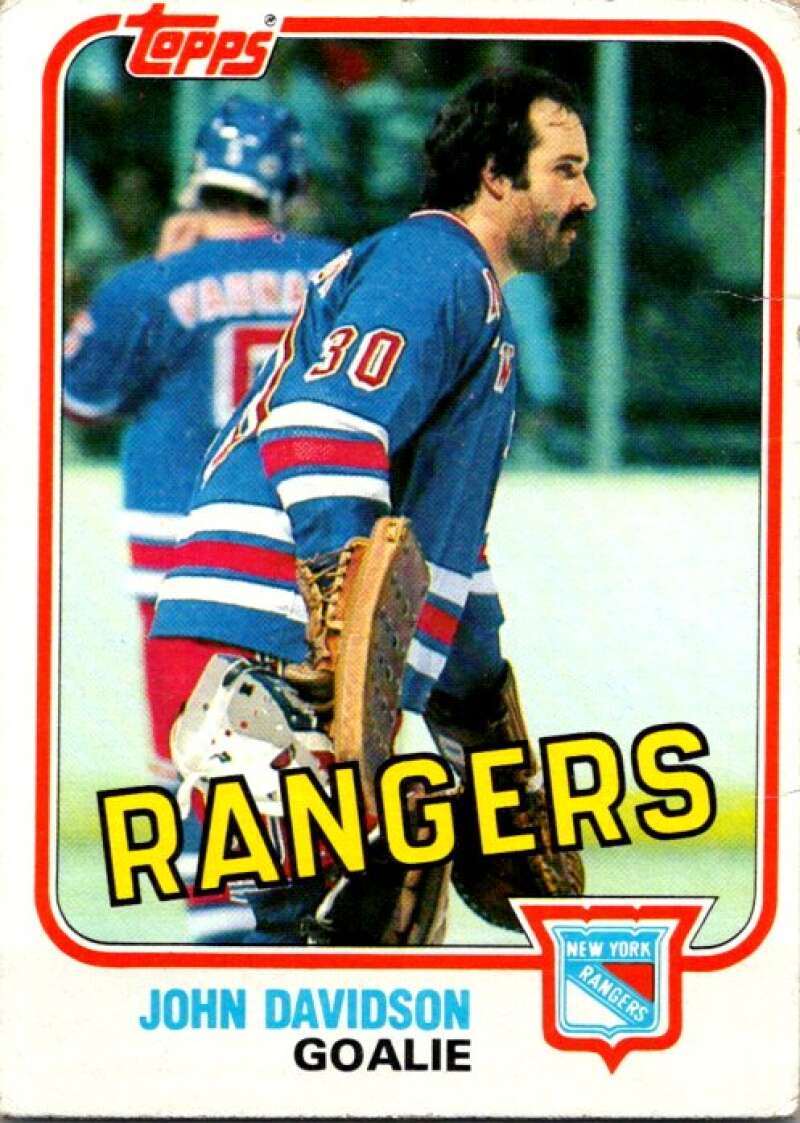 1981-82 Topps #E95 John Davidson  New York Rangers  V52451 Image 1