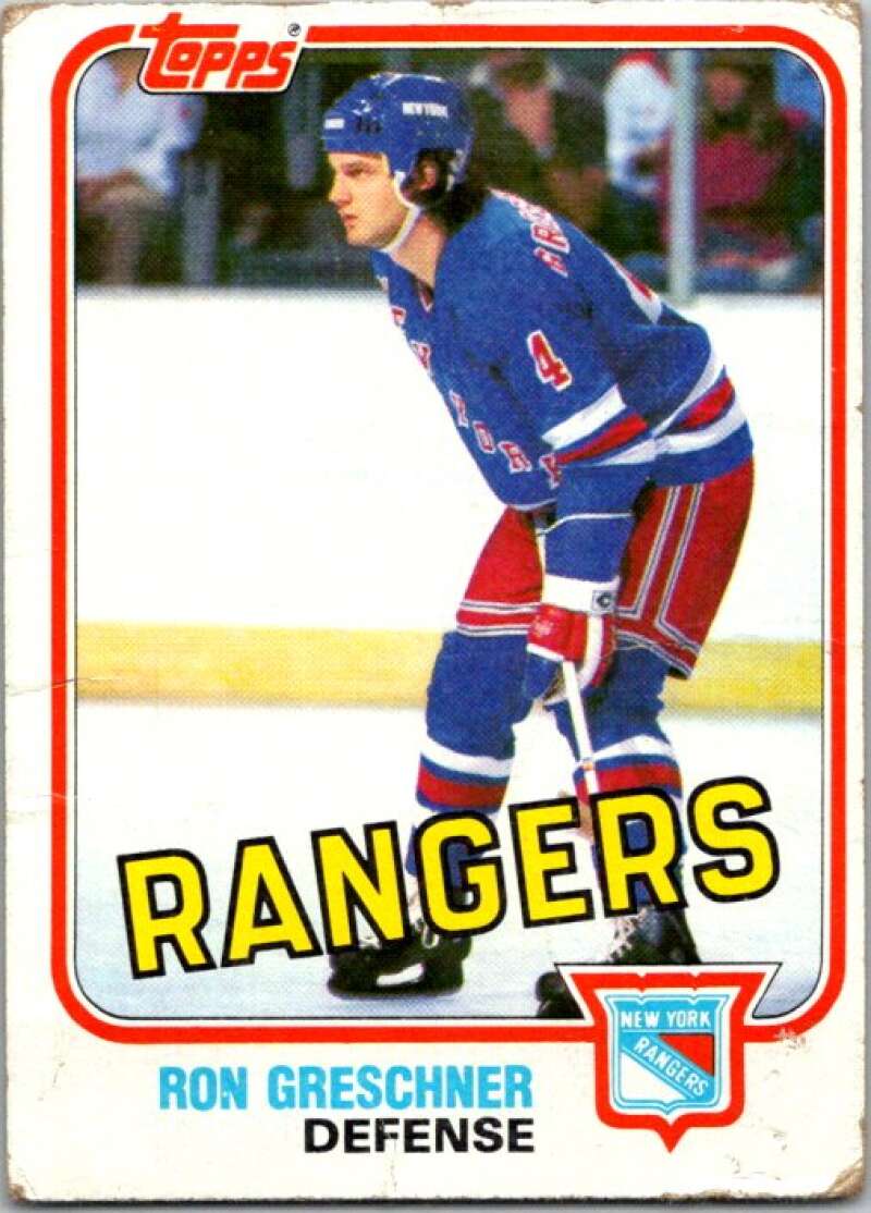 1981-82 Topps #E97 Ron Greschner  New York Rangers  V52456 Image 1