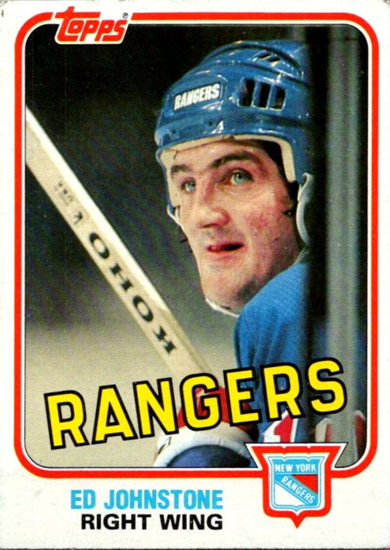 1981-82 Topps #E99 Ed Johnstone  New York Rangers  V52459 Image 1