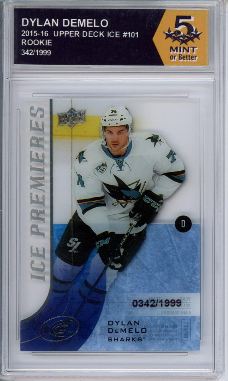 HCWPP - 2015-16 Upper Deck Ice #101 Dylan Demelo Graded Rookie RC - 294222 Image 1