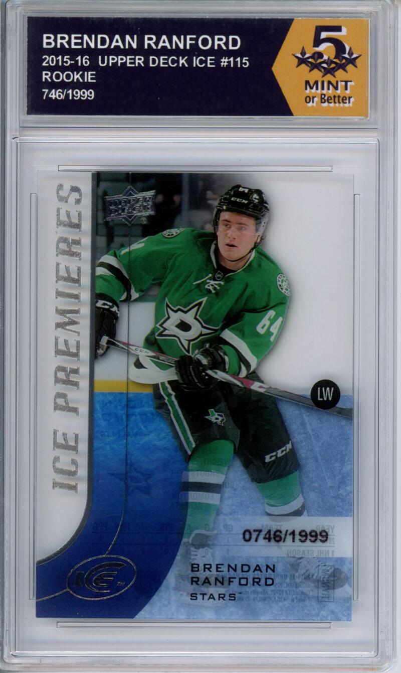 HCWPP - 2015-16 Upper Deck Ice #115 Brendan Ranford Graded Rookie RC - 294236 Image 1