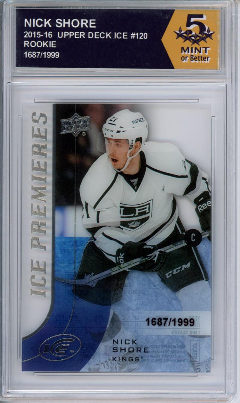 HCWPP - 2015-16 Upper Deck Ice #120 Nick Shore Graded Rookie RC - 294221 Image 1