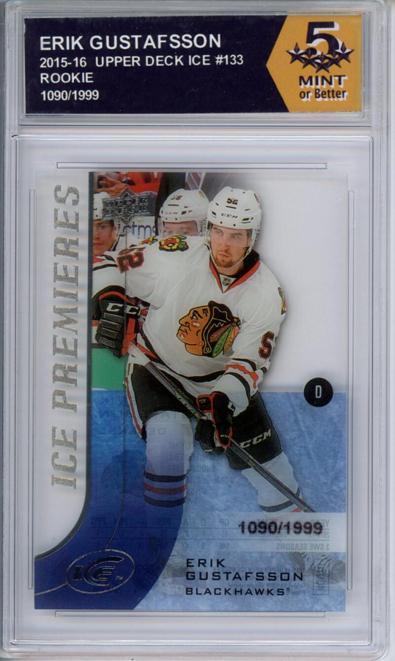 HCWPP - 2015-16 Upper Deck Ice #133 Erik Gustafsson Graded Rookie RC - 294251 Image 1
