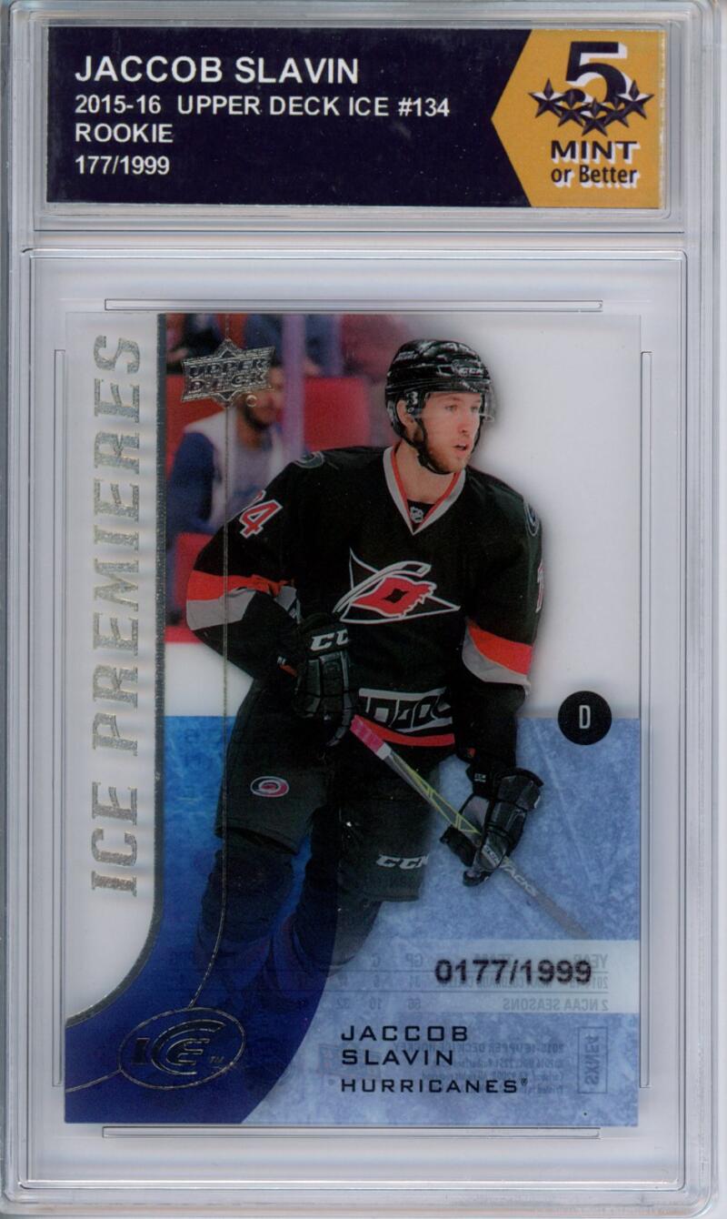 HCWPP - 2015-16 Upper Deck Ice #134 Jaccob Slavin Graded Rookie RC - 294252 Image 1
